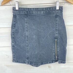 We The Free BLACK Denim Jean Mini Skirt